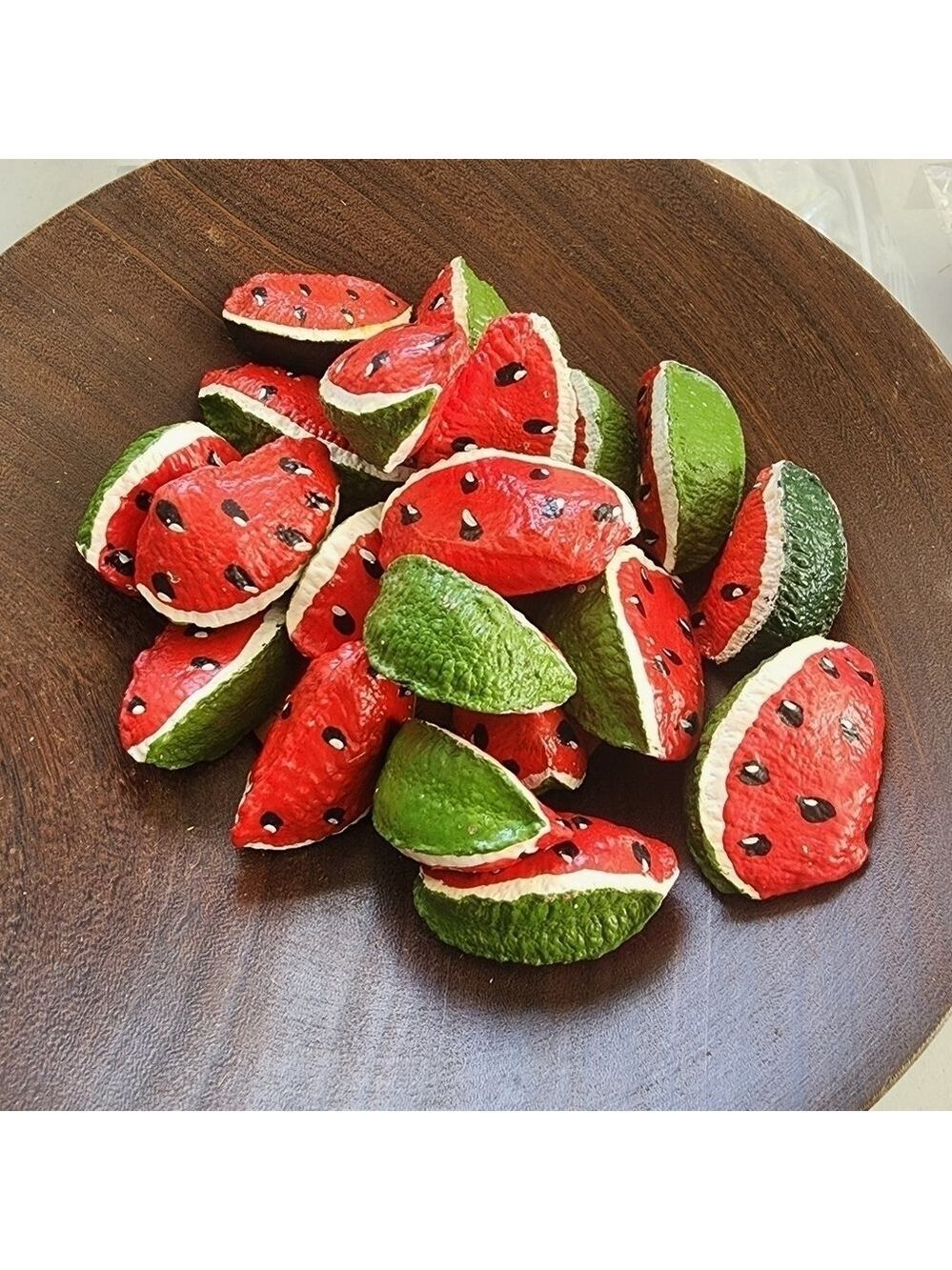 Handpainted Watermelon brazil nuts room decor bowl filler